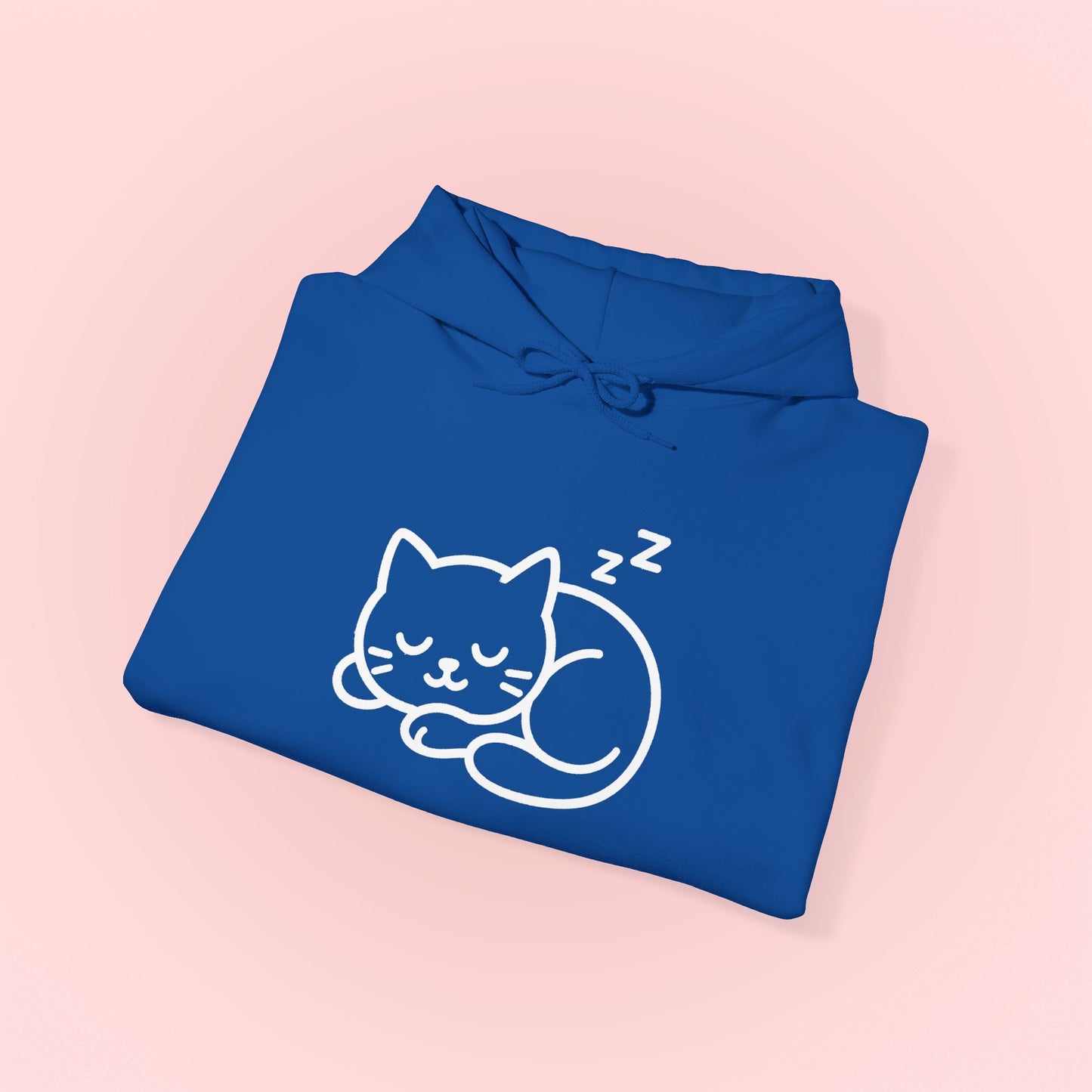 Sleeping Kitty Design Hoodie