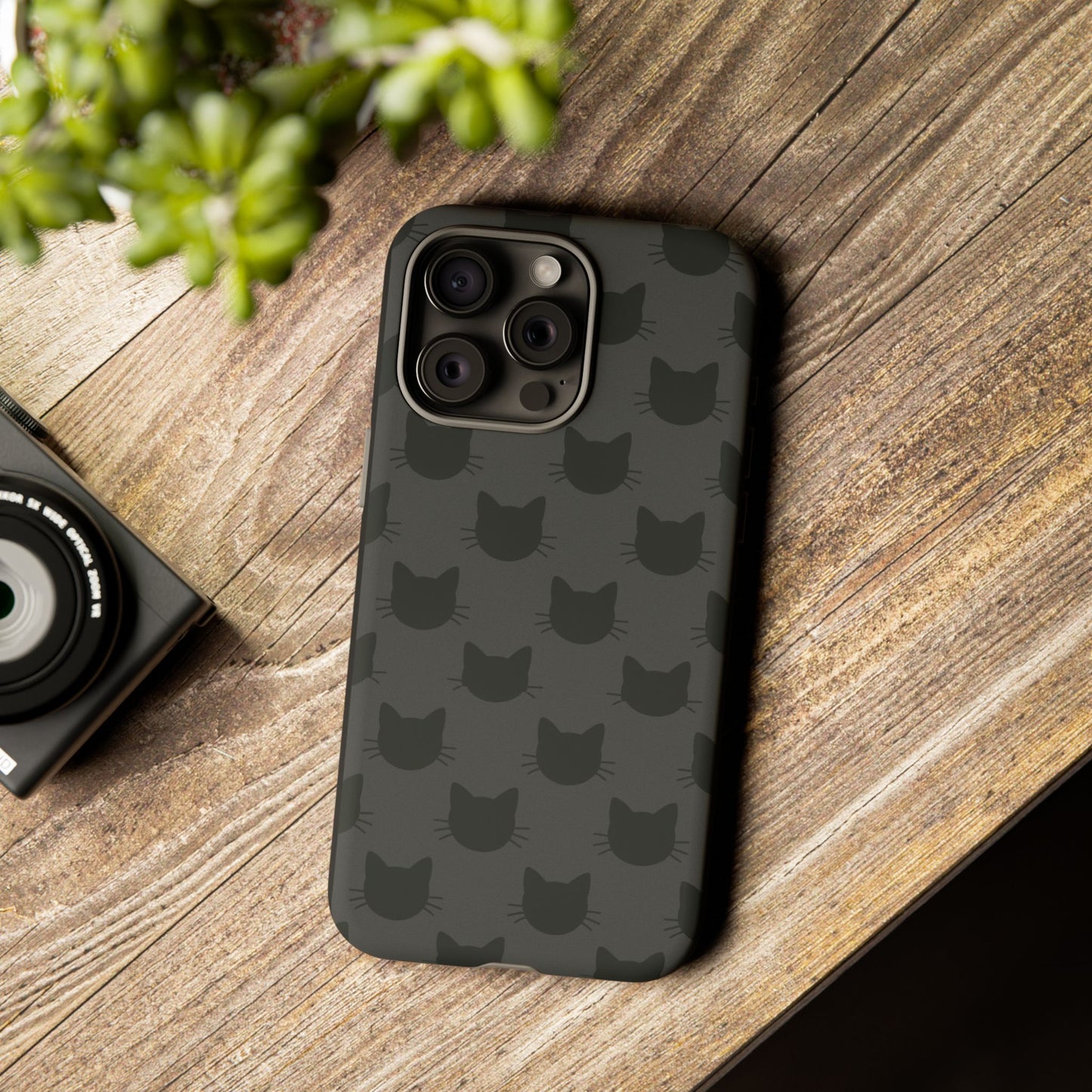 Black Cat Tough Phone Case