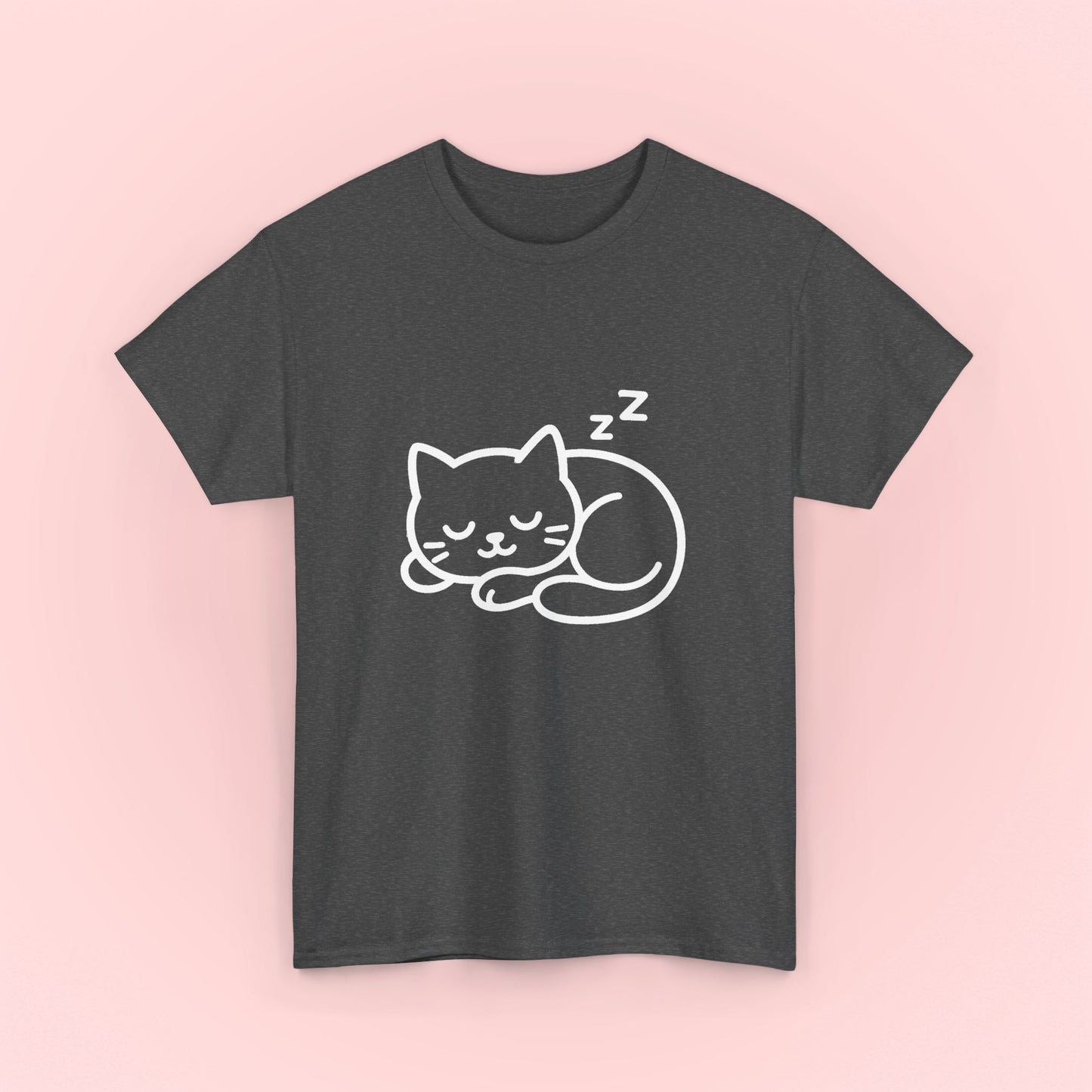 Sleeping Kitty Design T-Shirt