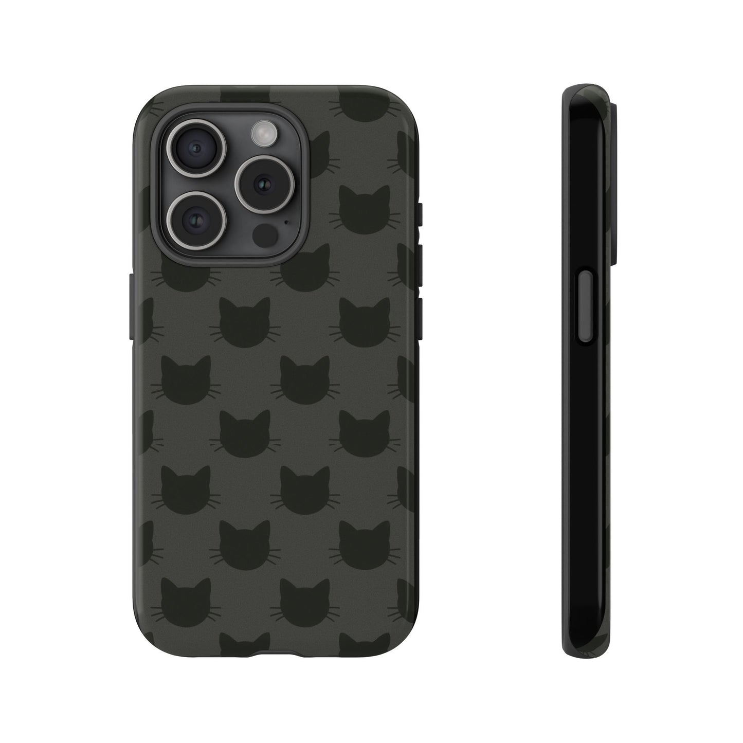 Black Cat Tough Phone Case