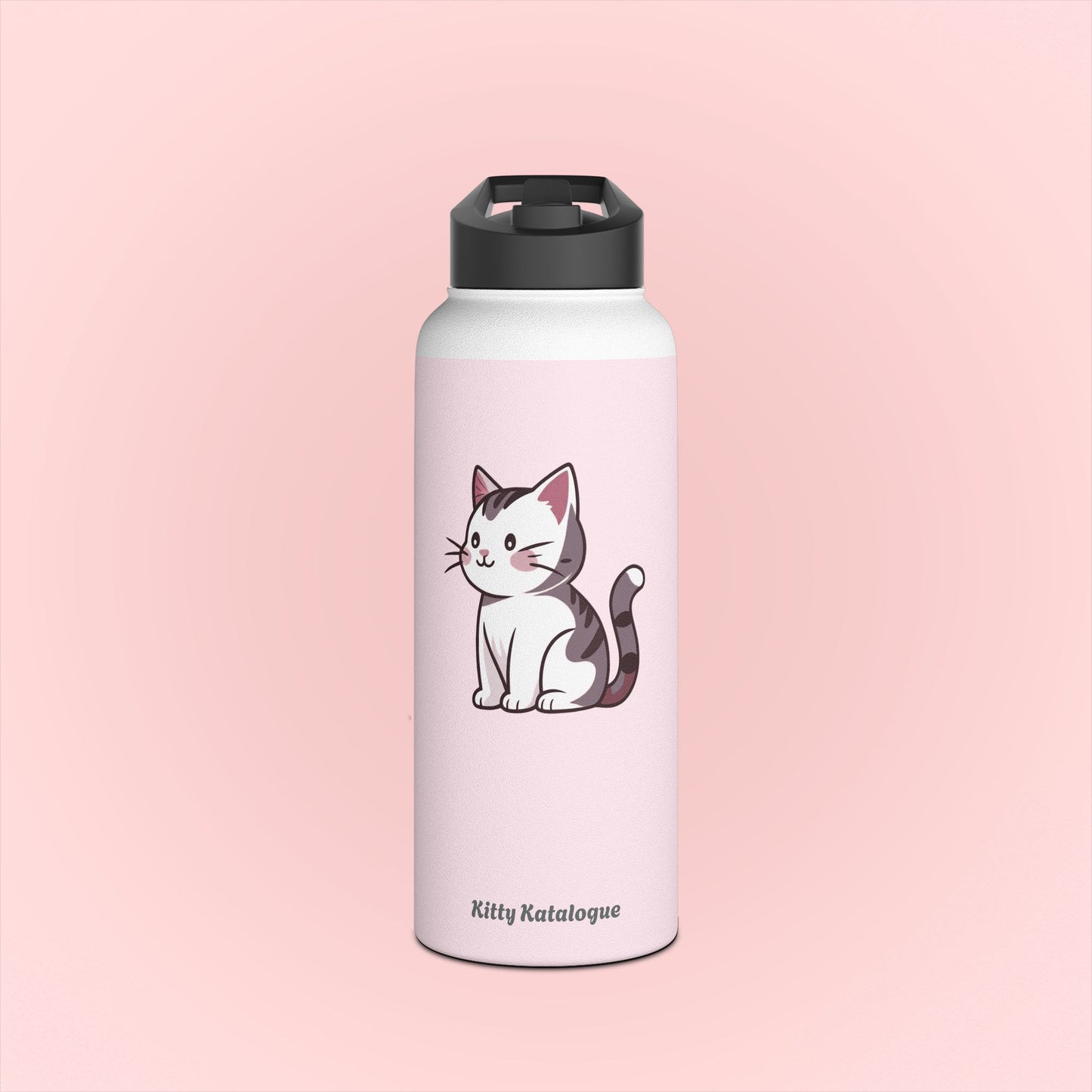 Gray Kitty Water Bottle