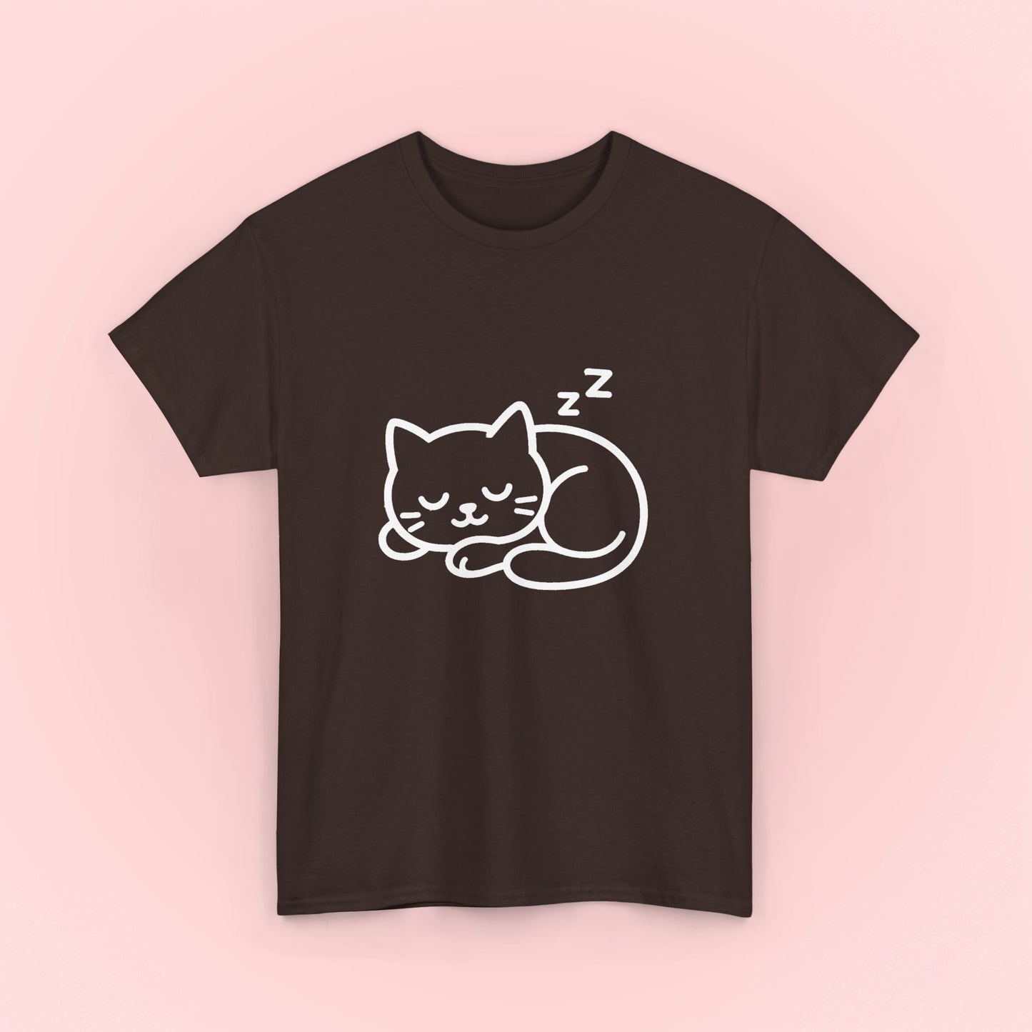 Sleeping Kitty Design T-Shirt
