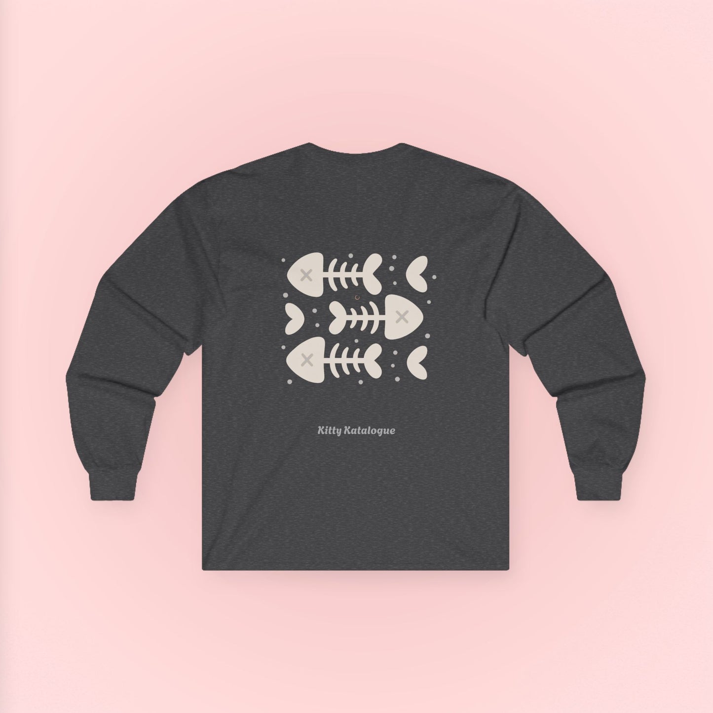 Skull Kitty Long Sleeve Tee - Unisex Cotton Shirt