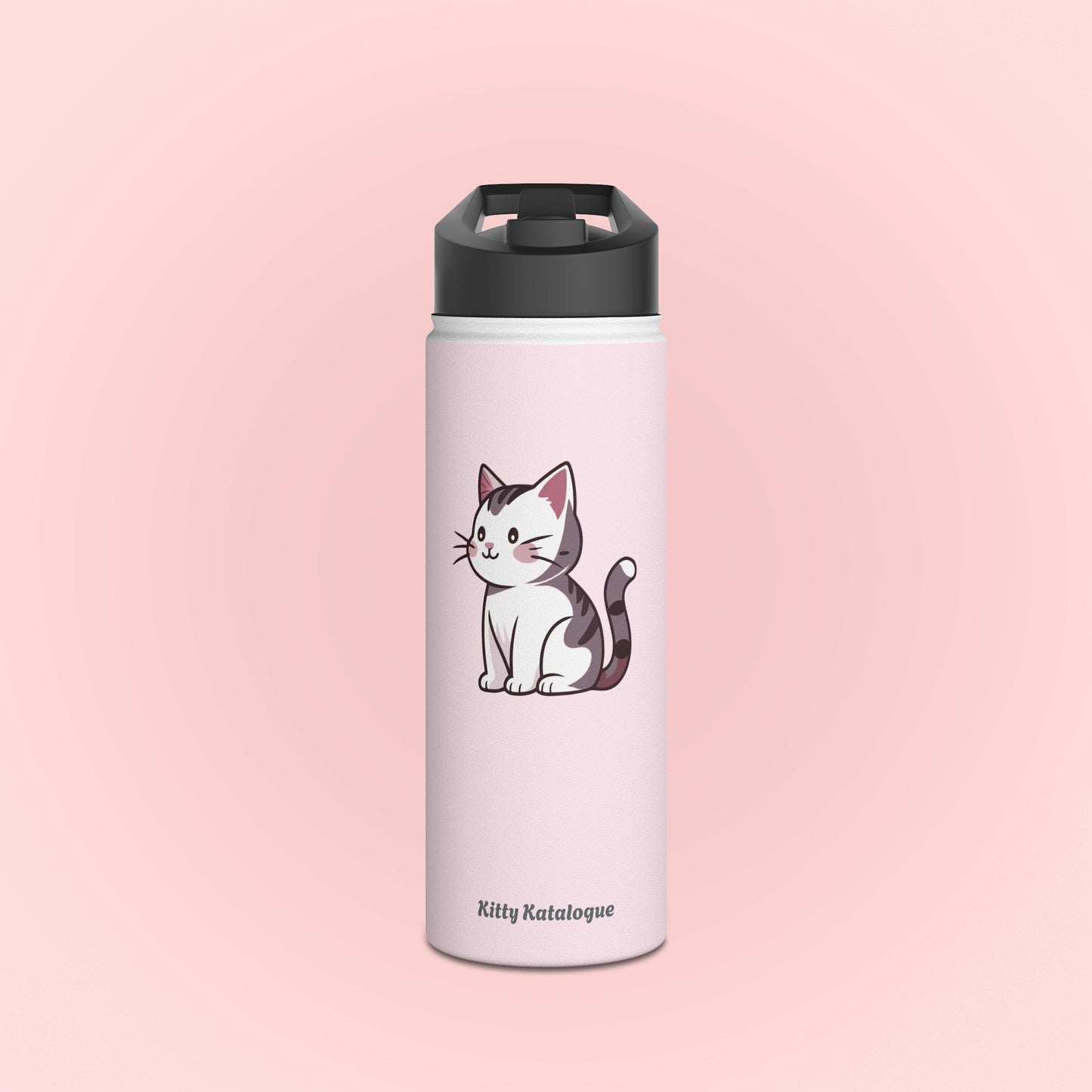 Gray Kitty Water Bottle