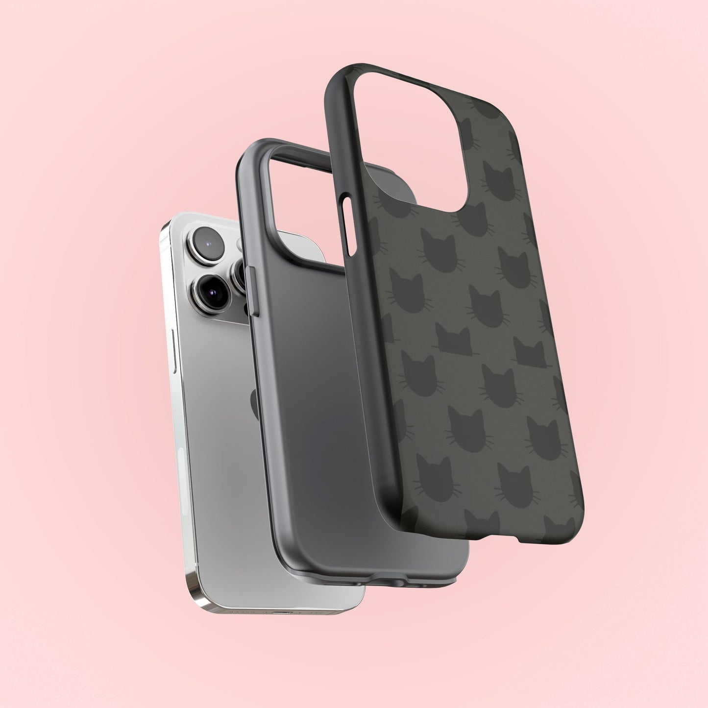 Black Cat Tough Phone Case