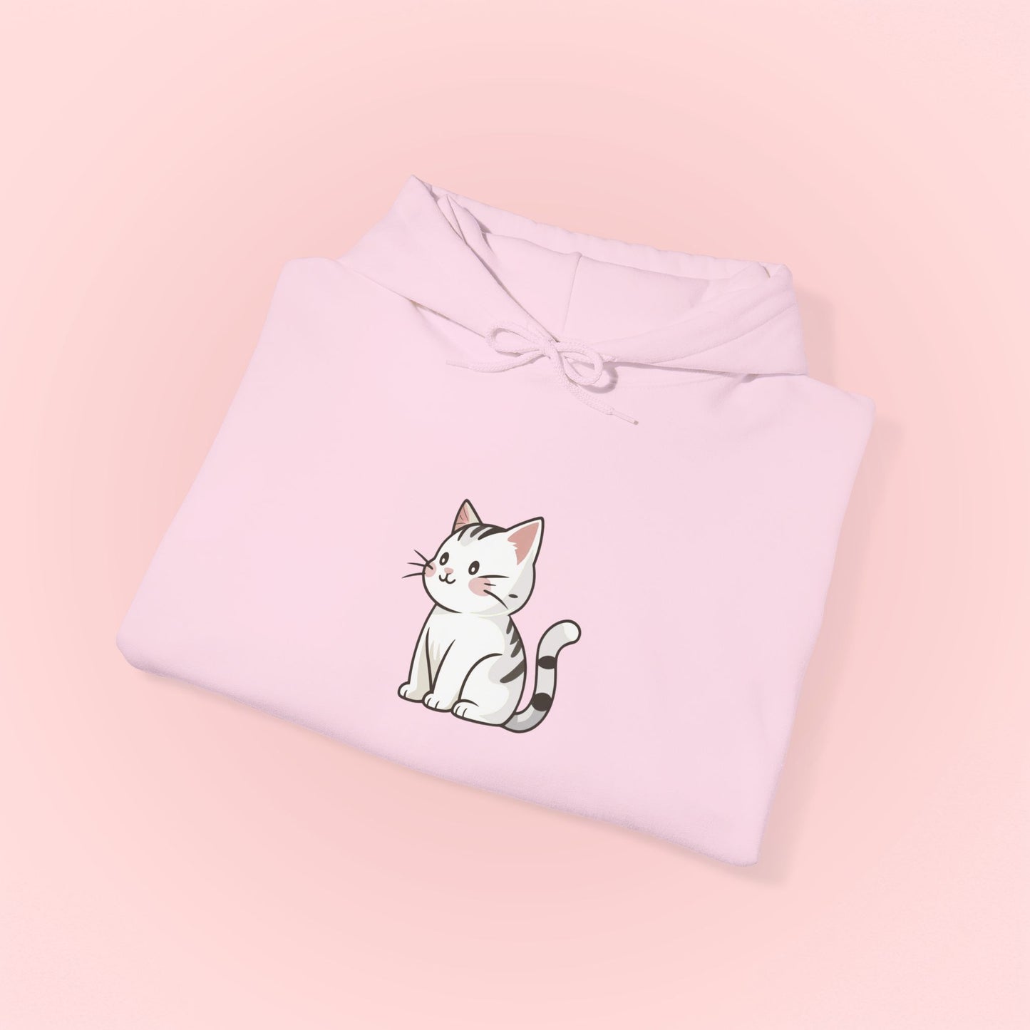 White Cat Hoodie - Unisex Sweatshirt