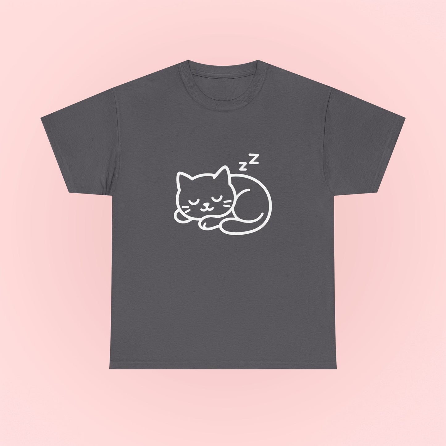 Sleeping Kitty Design T-Shirt