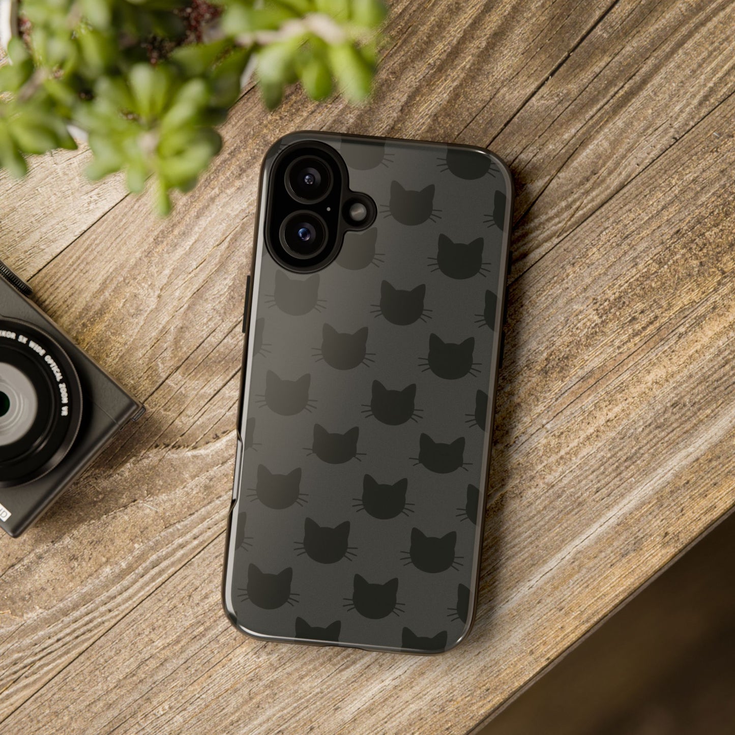 Black Cat Tough Phone Case
