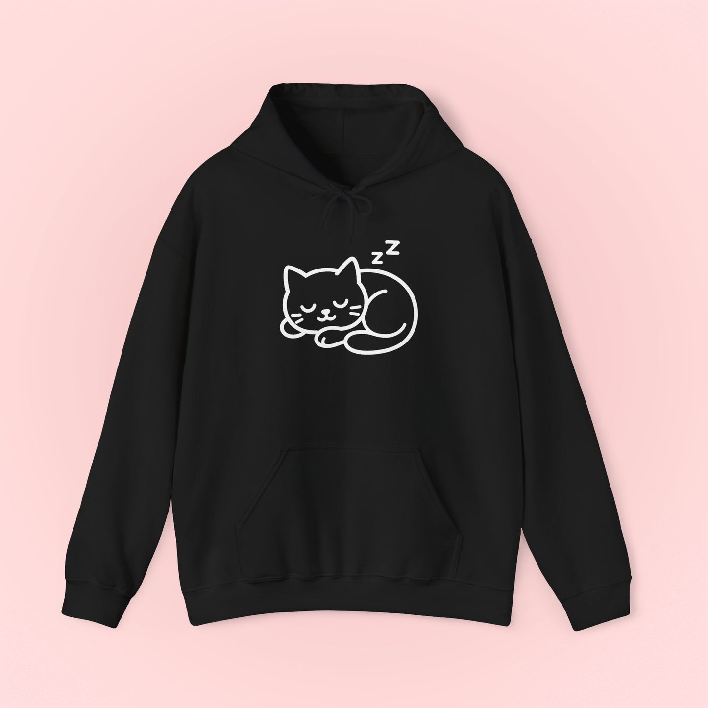 Sleeping Kitty Design Hoodie