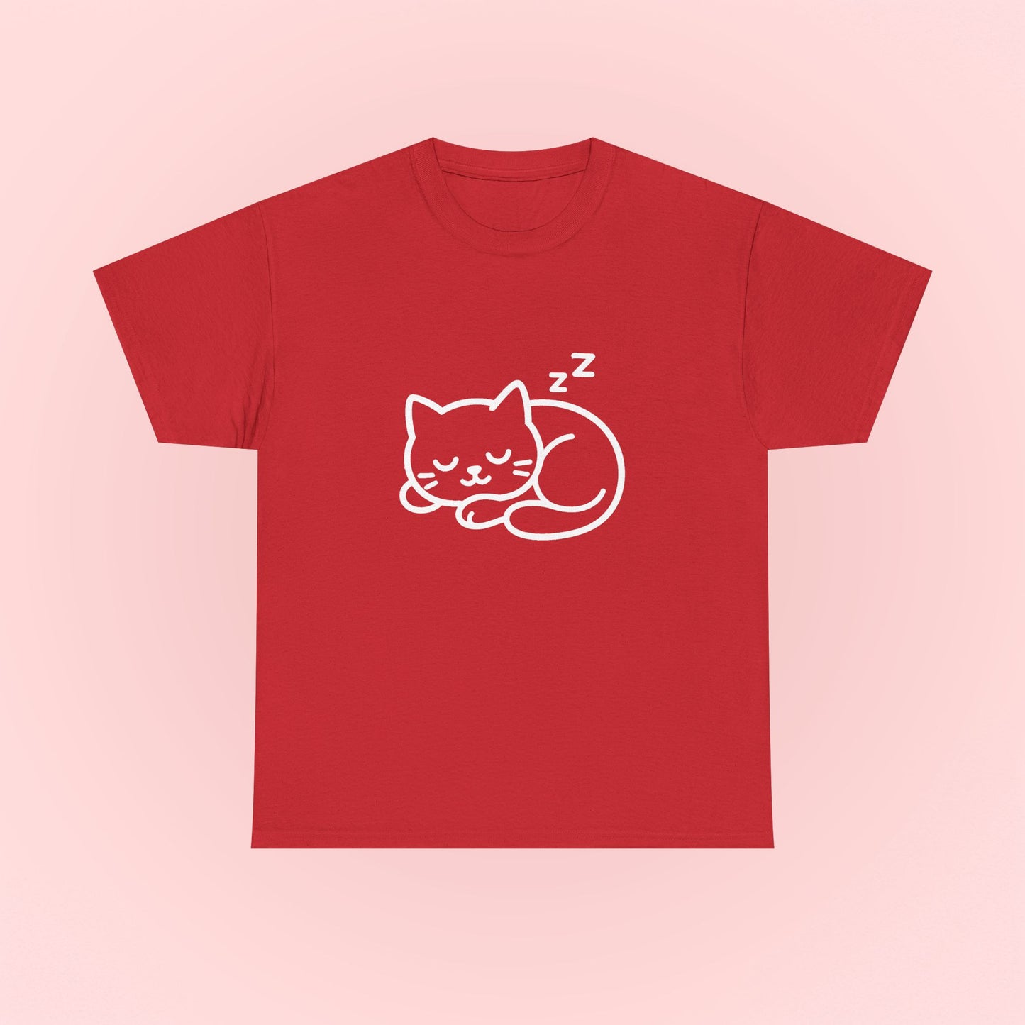 Sleeping Kitty Design T-Shirt