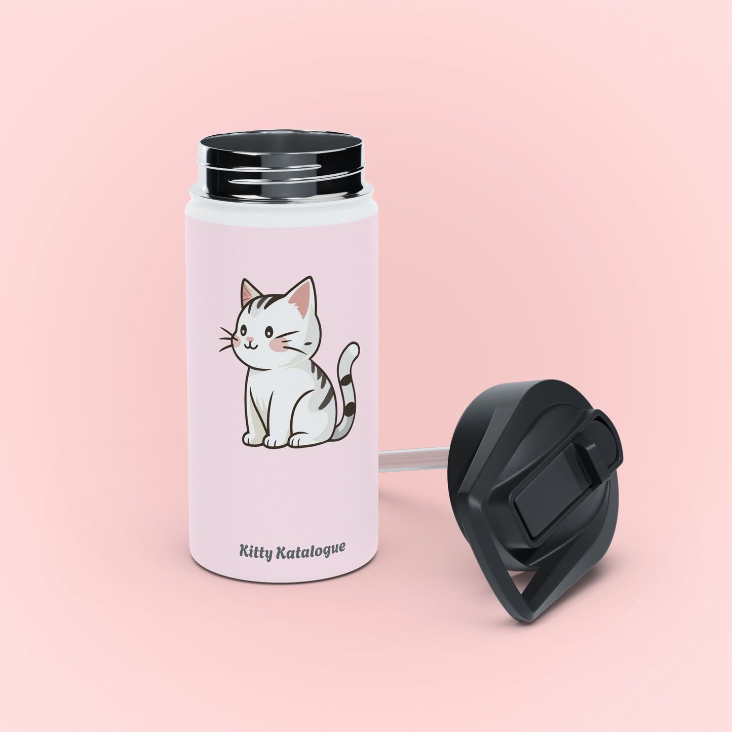 White Kitty Water Bottle