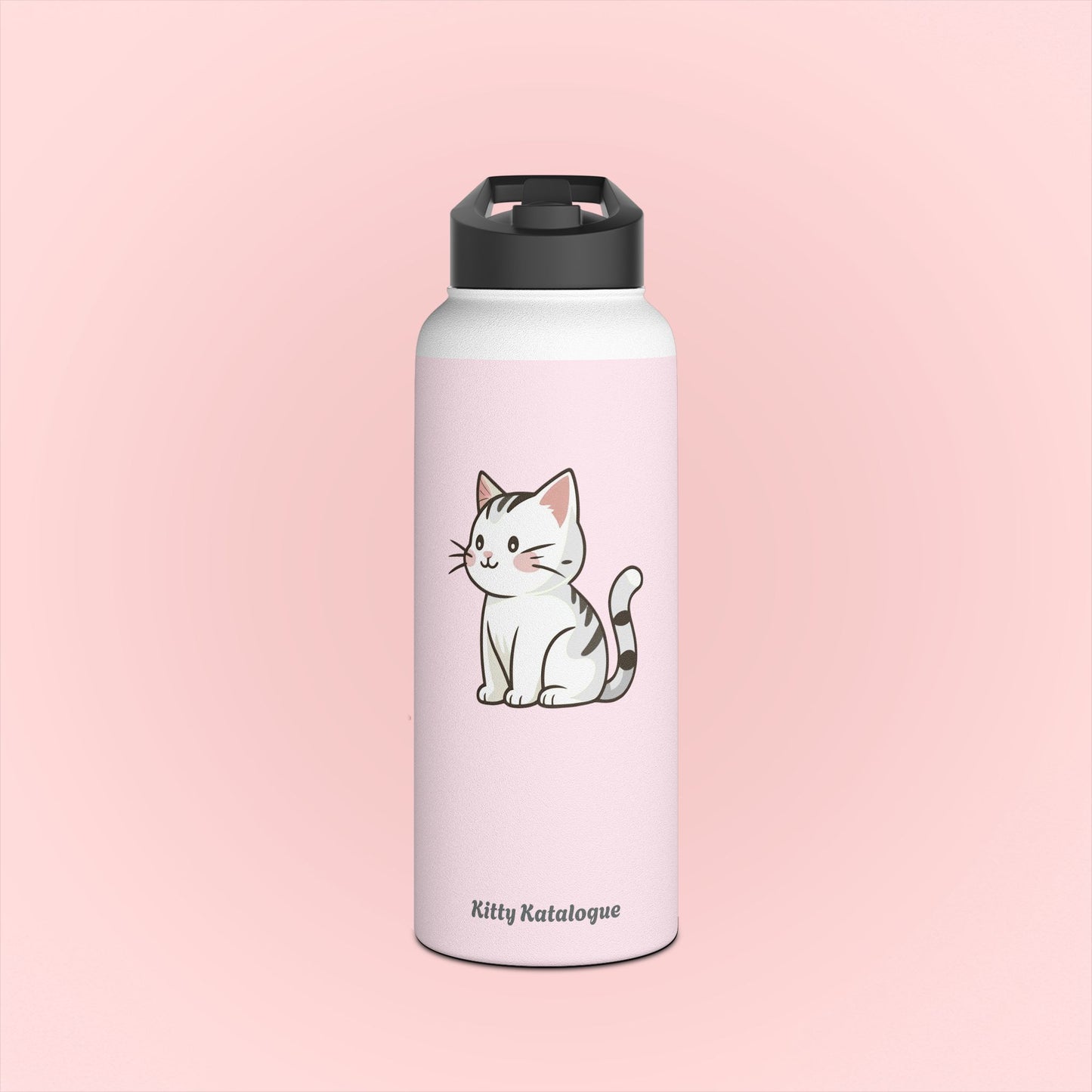 White Kitty Water Bottle
