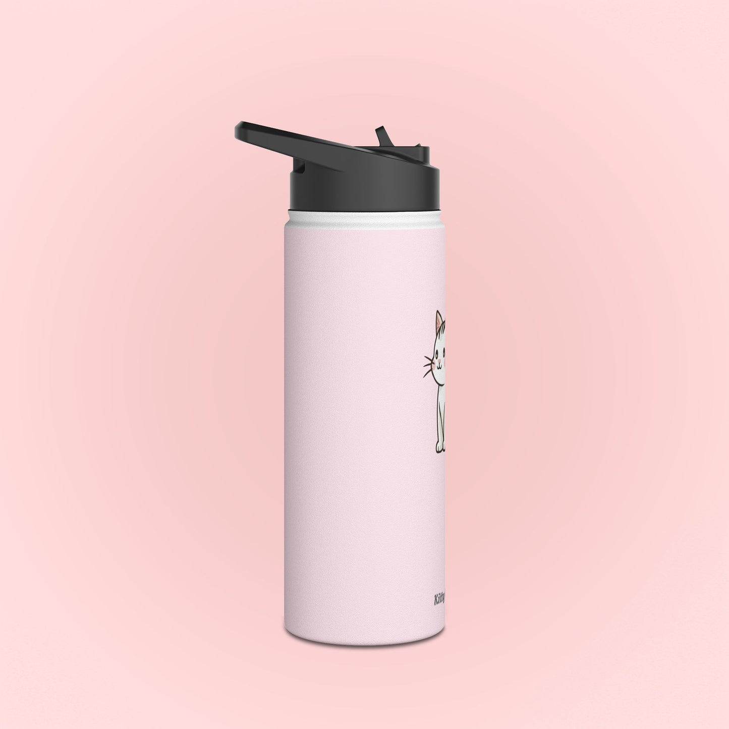 White Kitty Water Bottle