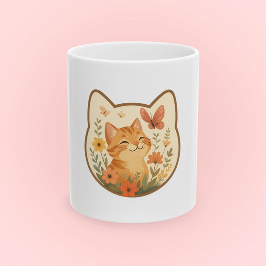 Flower Kitty Mug