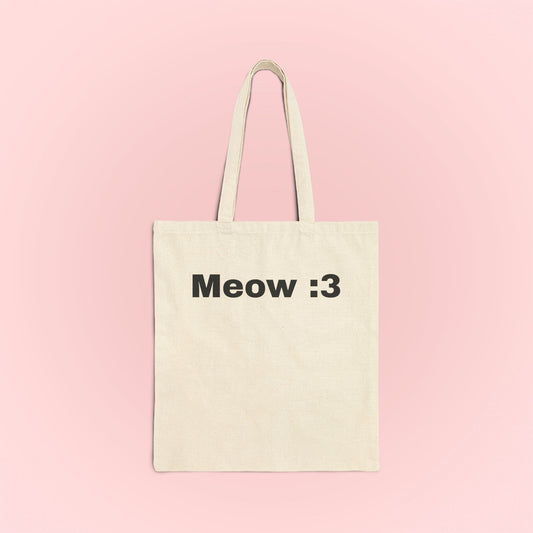 Meow :3 Tote Bag