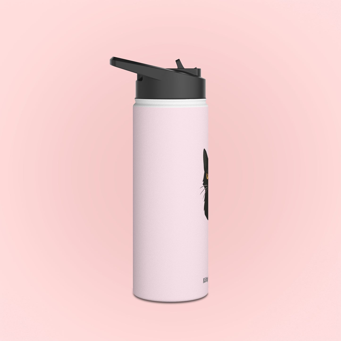 Black Kitty Water Bottle