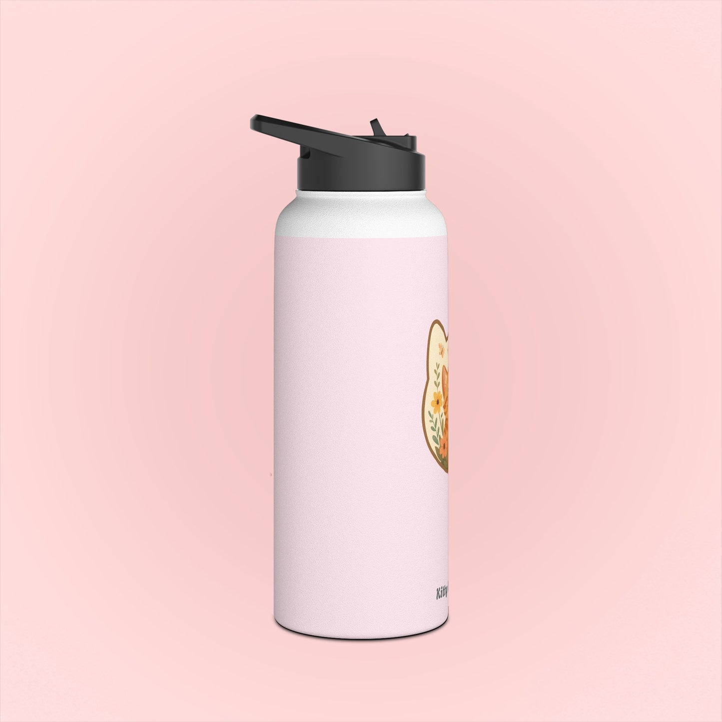 Flower Kitty Water Bottle