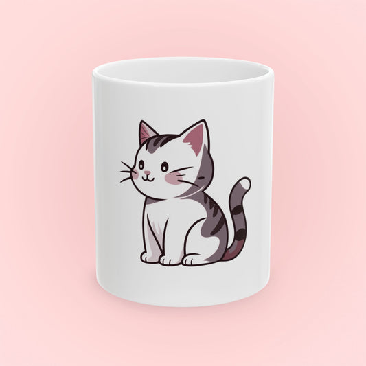 Ceramic Mug - Gray Kitty Mug