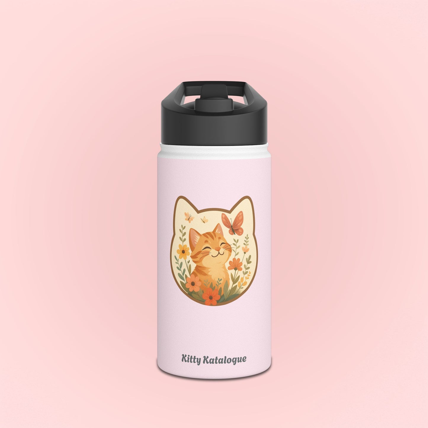 Flower Kitty Water Bottle