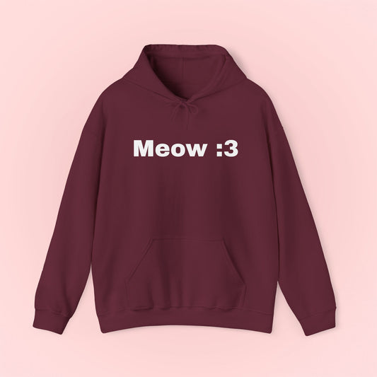 Meow :3 Hooded Sweatshirt