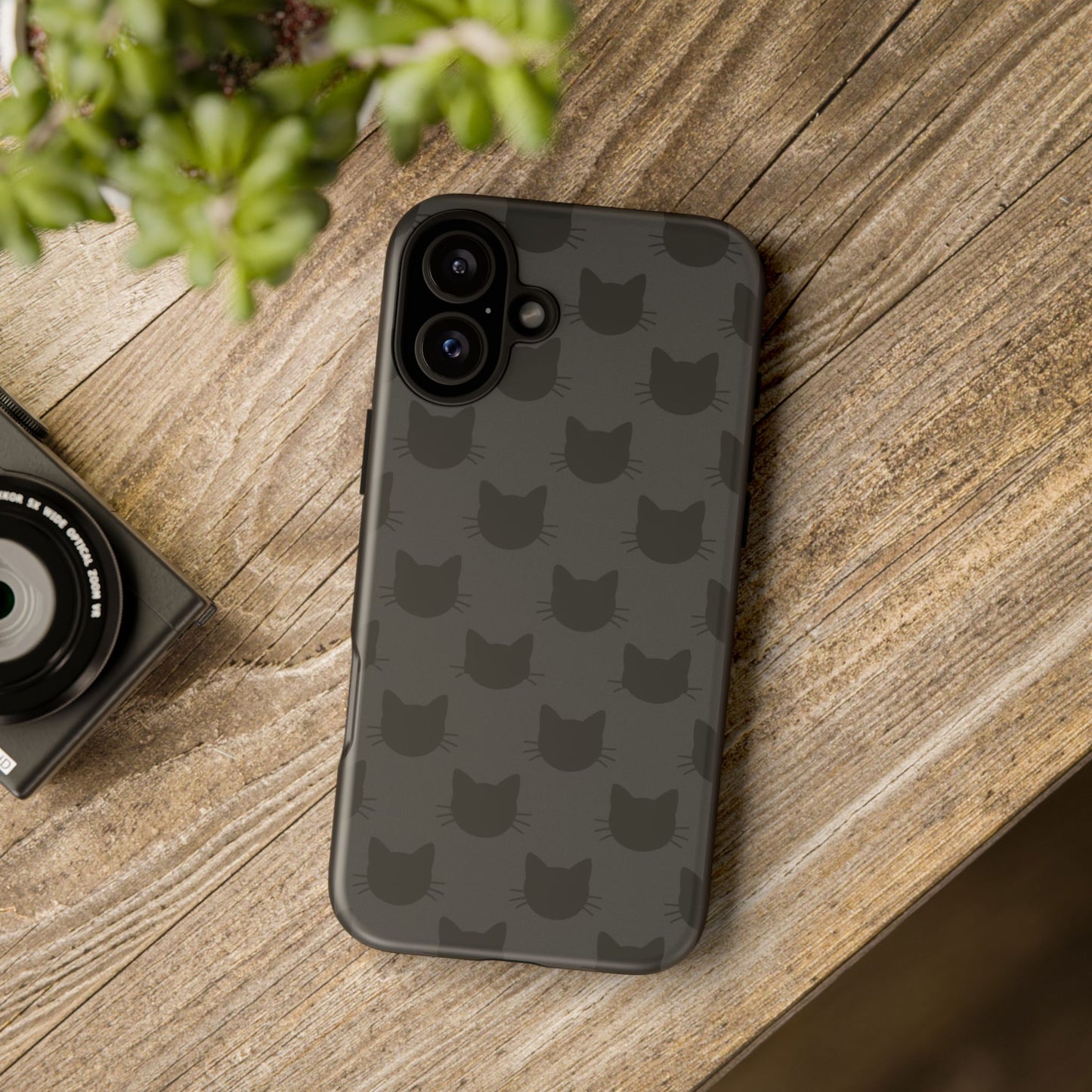 Black Cat Tough Phone Case