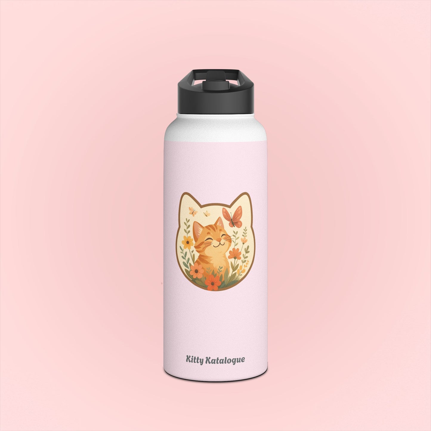 Flower Kitty Water Bottle