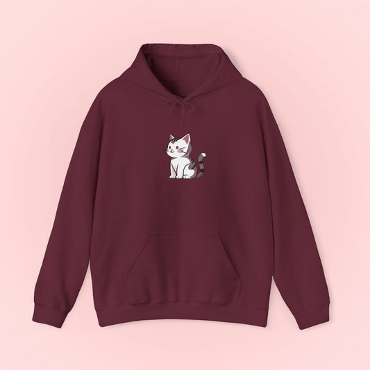 Gray Cat Hoodie