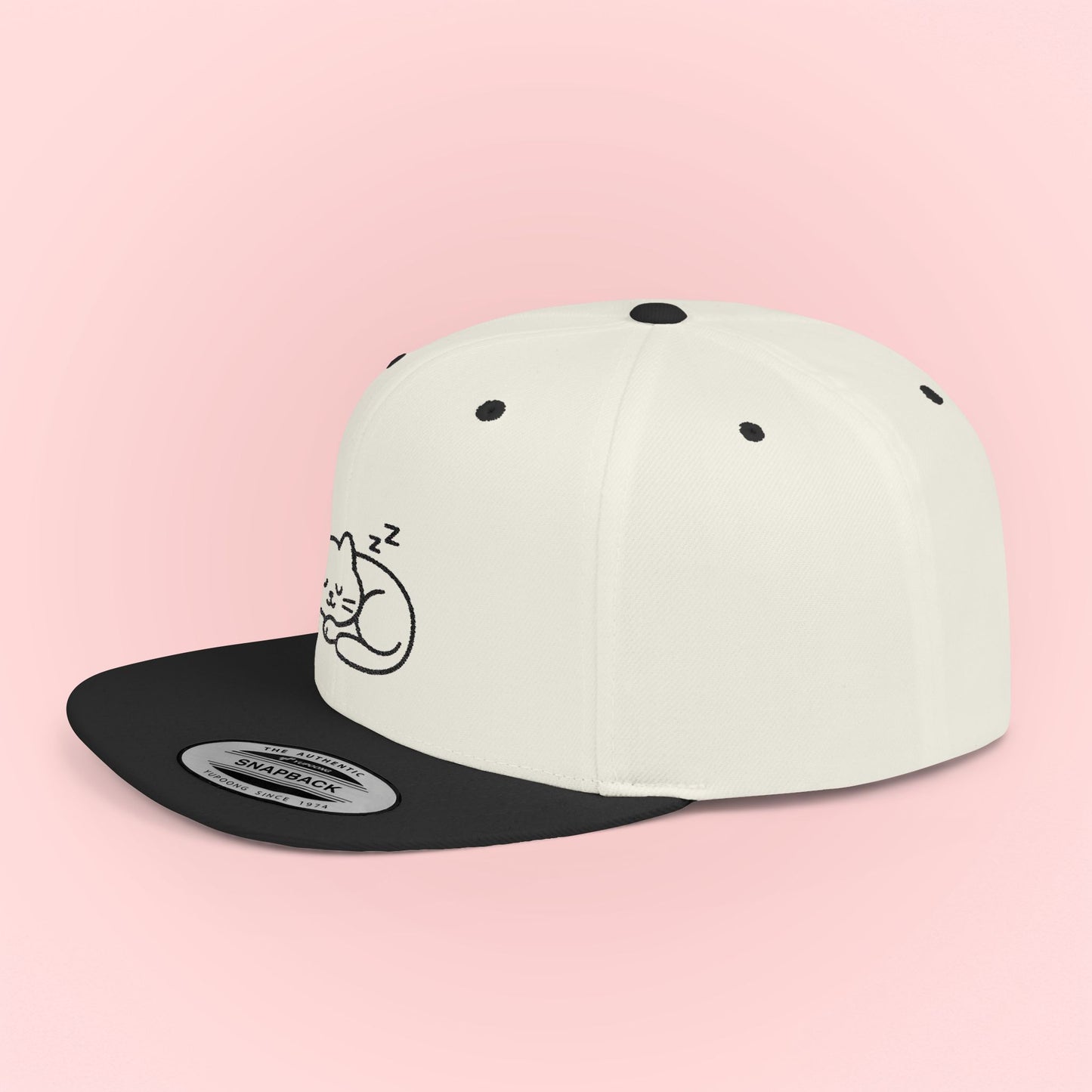 Sleeping Kitty Design Cap