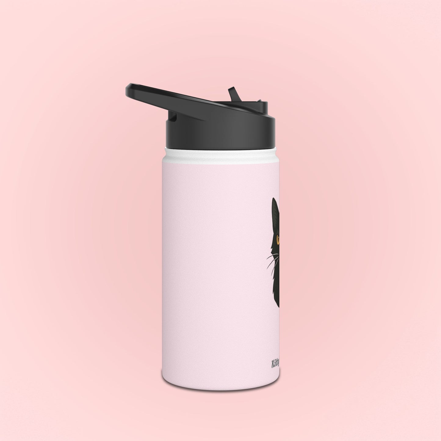 Black Kitty Water Bottle