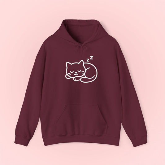 Sleeping Kitty Design Hoodie