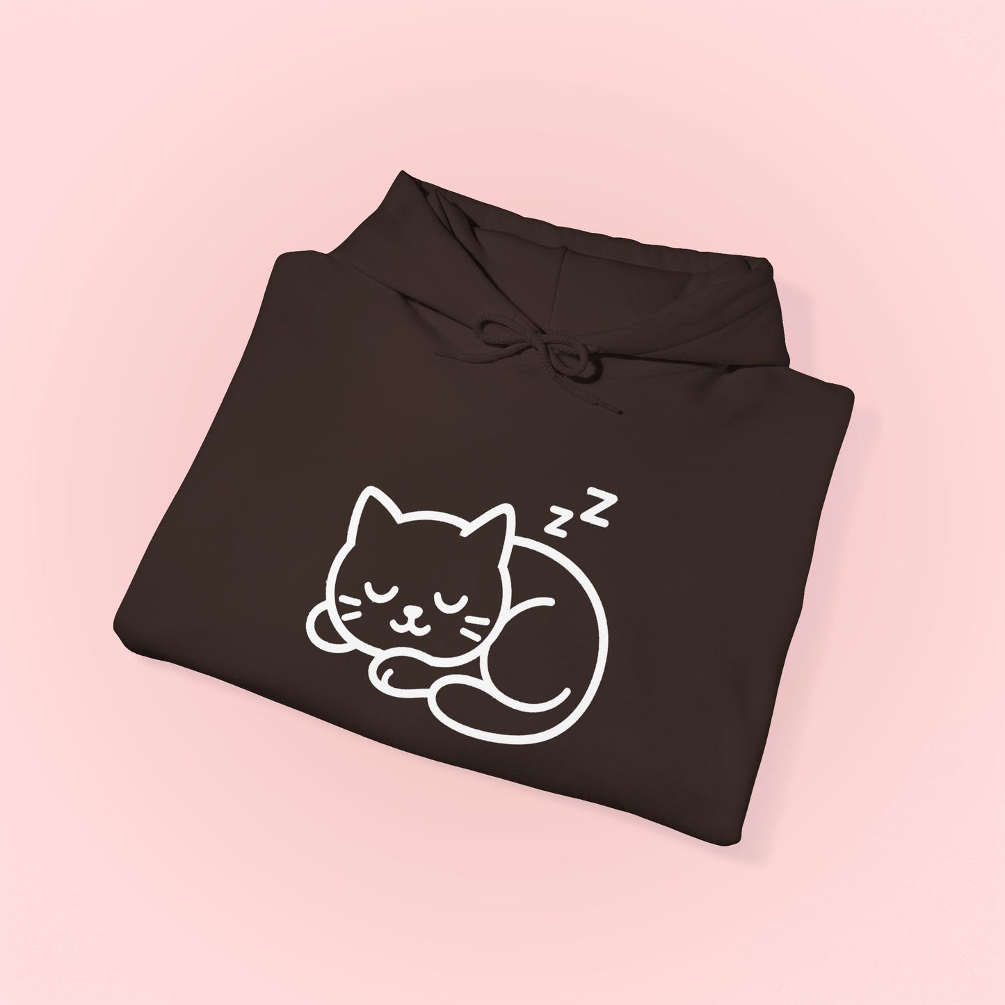Sleeping Kitty Design Hoodie