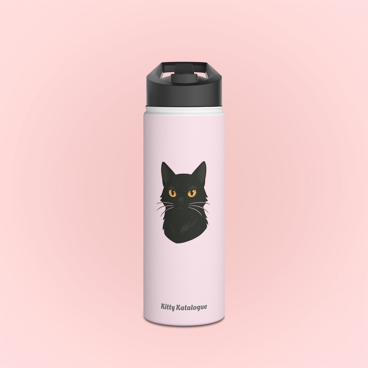 Black Kitty Water Bottle