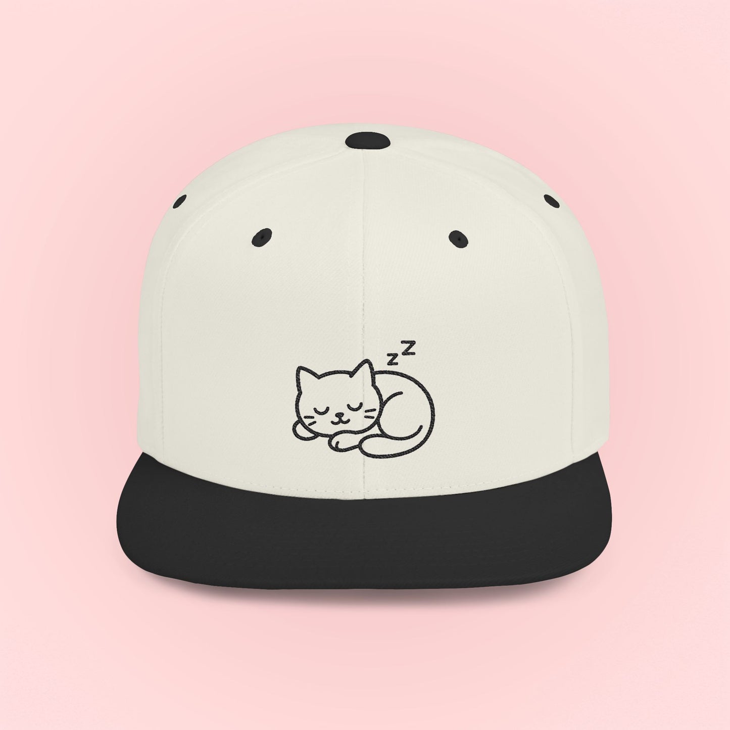 Sleeping Kitty Design Cap