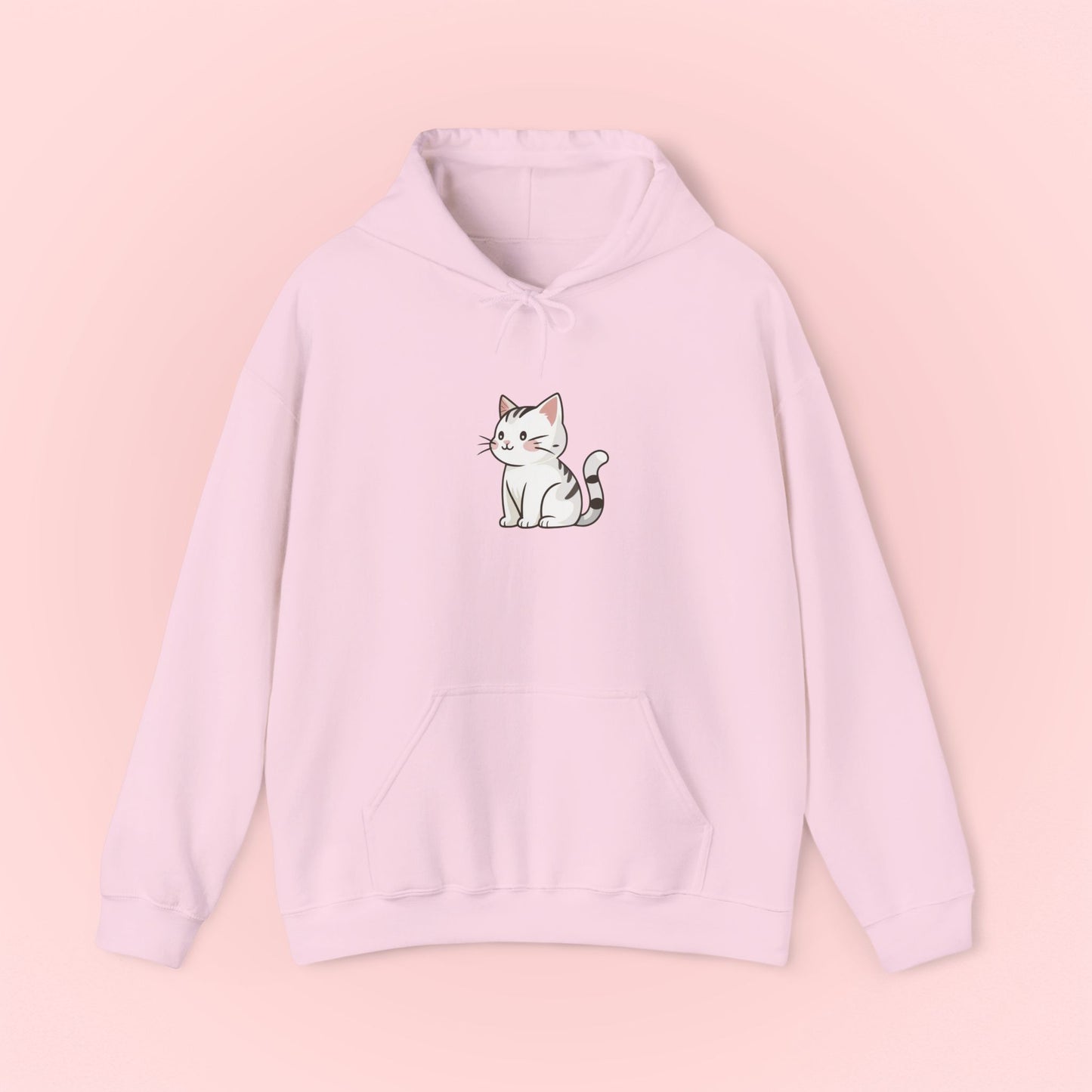 White Cat Hoodie - Unisex Sweatshirt
