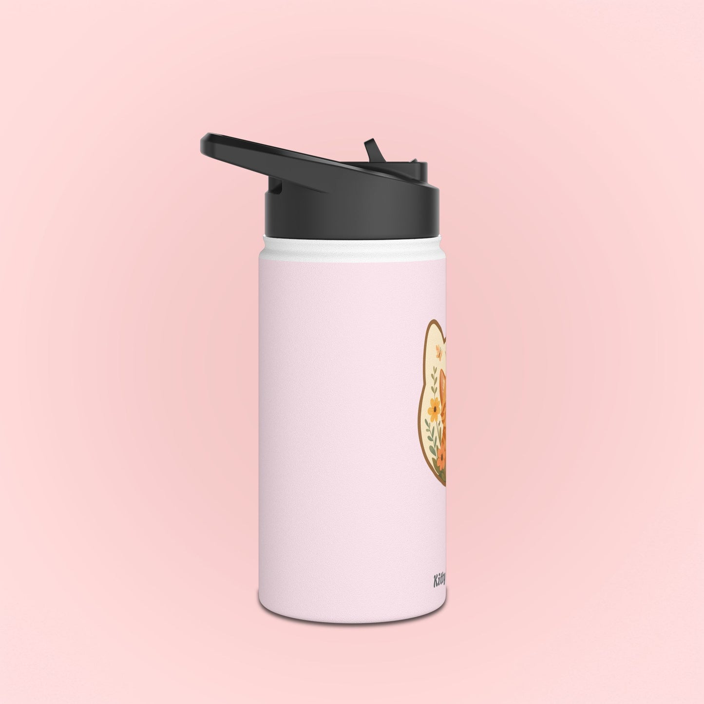 Flower Kitty Water Bottle