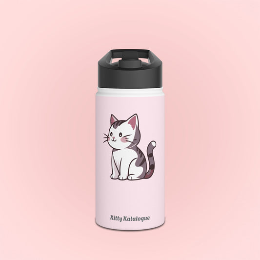 Gray Kitty Water Bottle