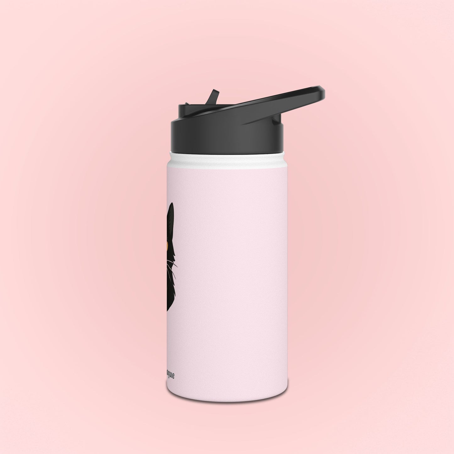 Black Kitty Water Bottle