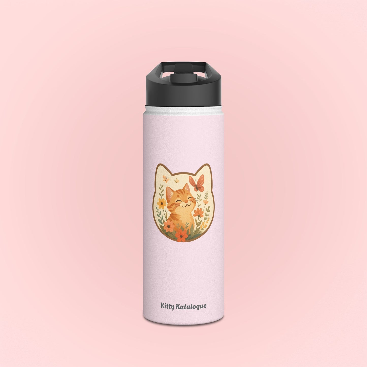 Flower Kitty Water Bottle
