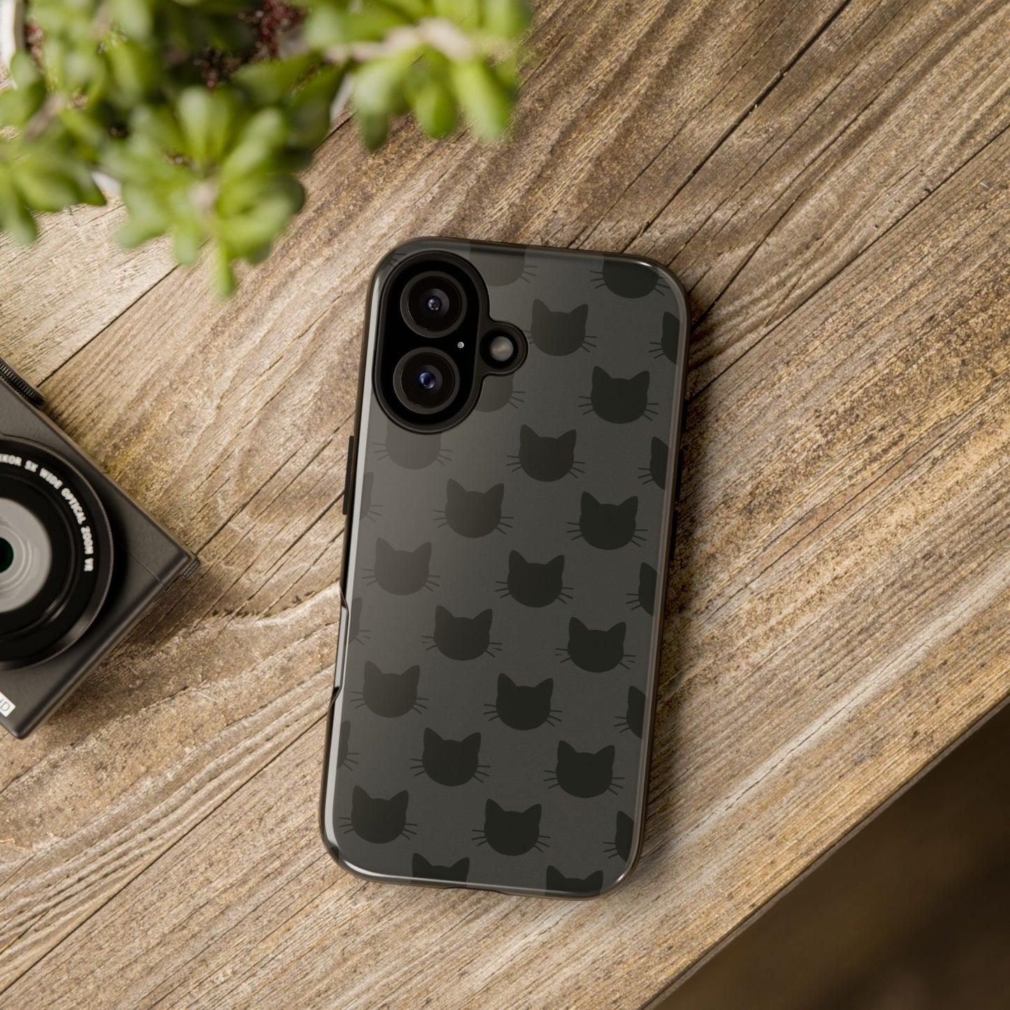 Black Cat Tough Phone Case