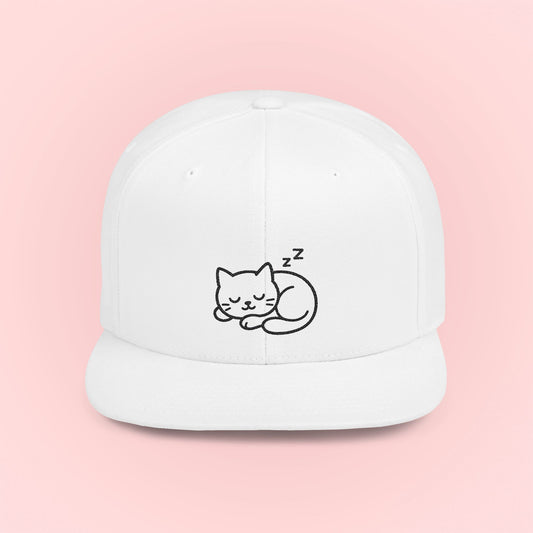 Sleeping Kitty Design Cap