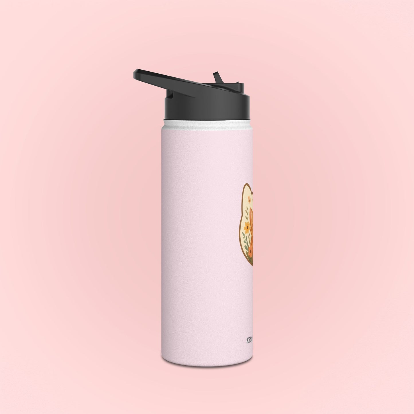Flower Kitty Water Bottle