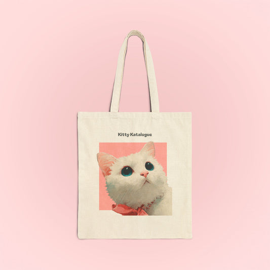 Pink Bow Kitty Tote Bag