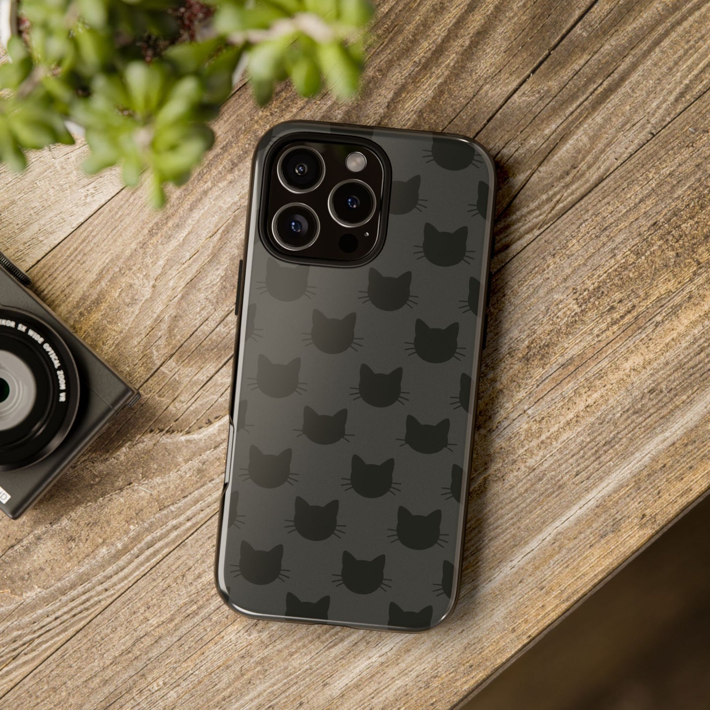 Black Cat Tough Phone Case