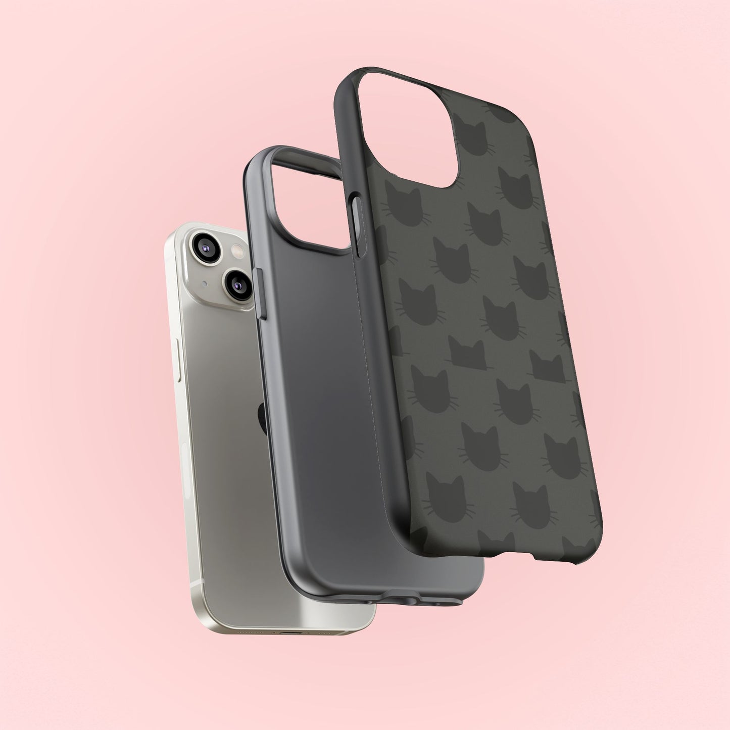 Black Cat Tough Phone Case