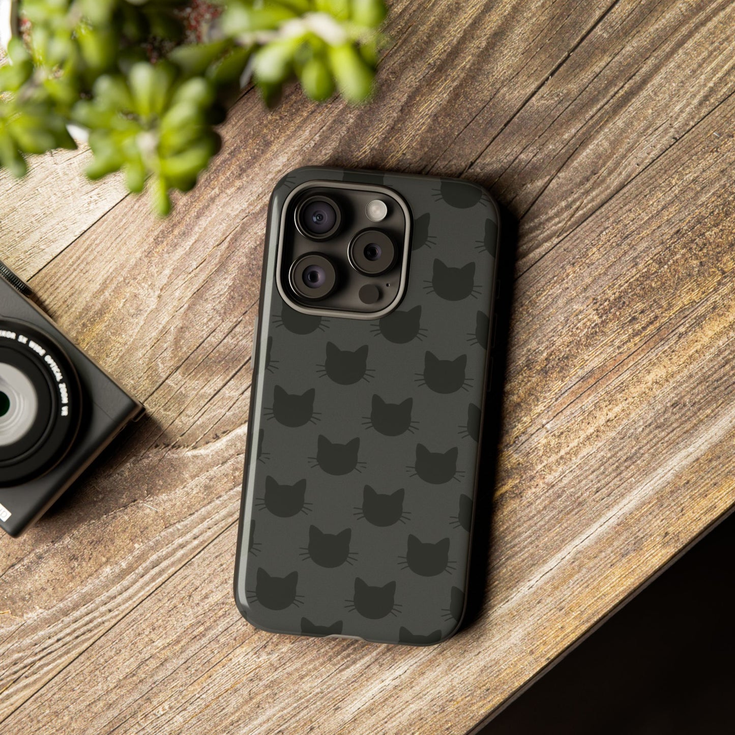 Black Cat Tough Phone Case