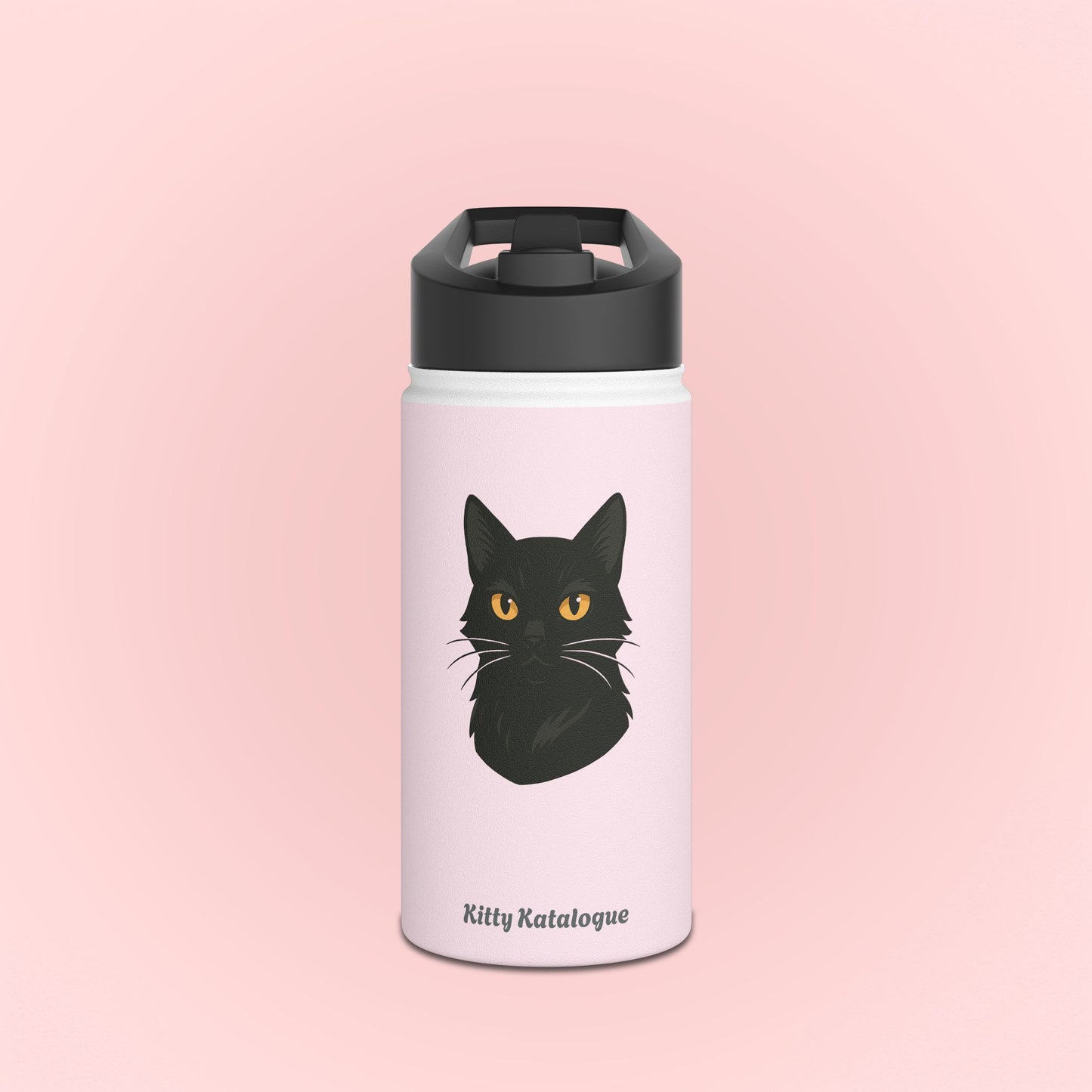 Black Kitty Water Bottle