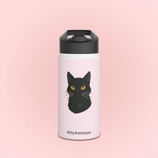 Black Kitty Water Bottle