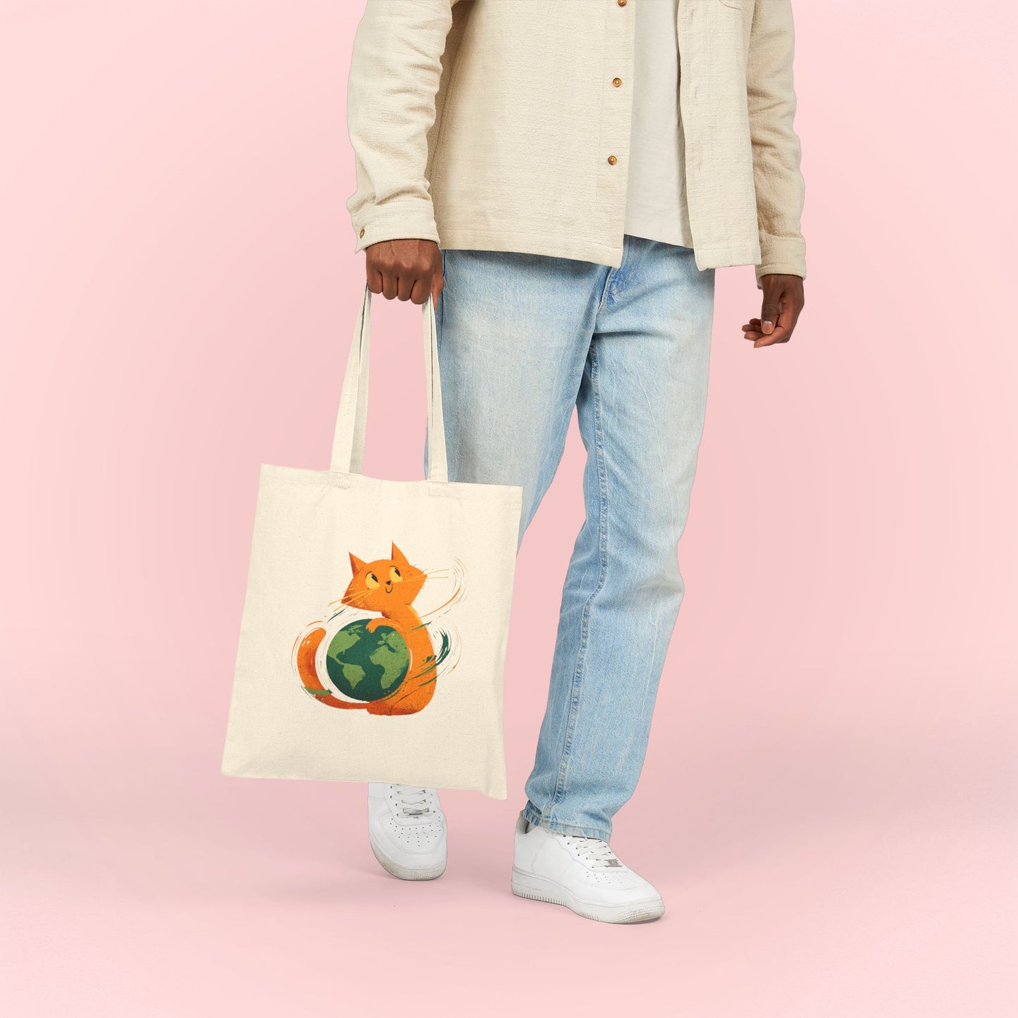 Kitty & Earth Tote Bag