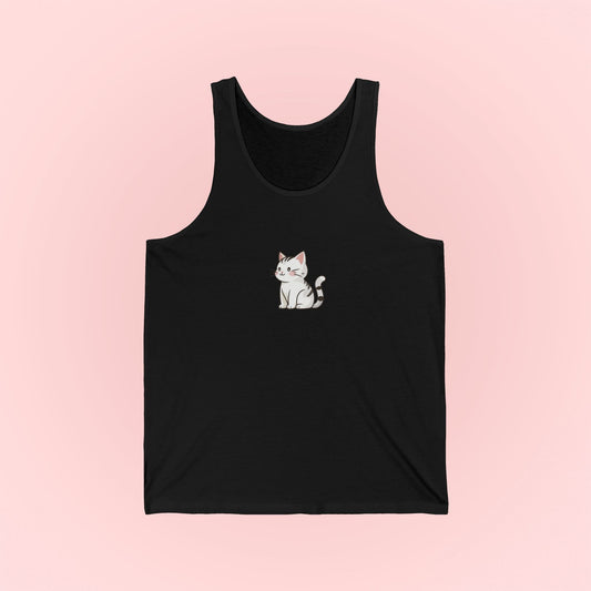 White Cat Tank Top